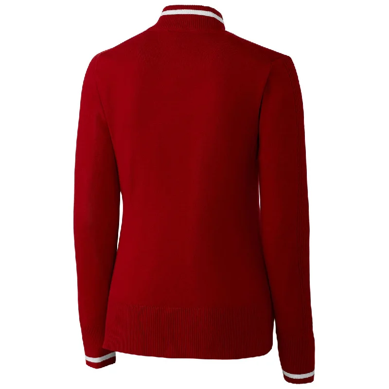 Cutter & Buck Women's Cardinal Red Lakemont Tipped Half-Zip