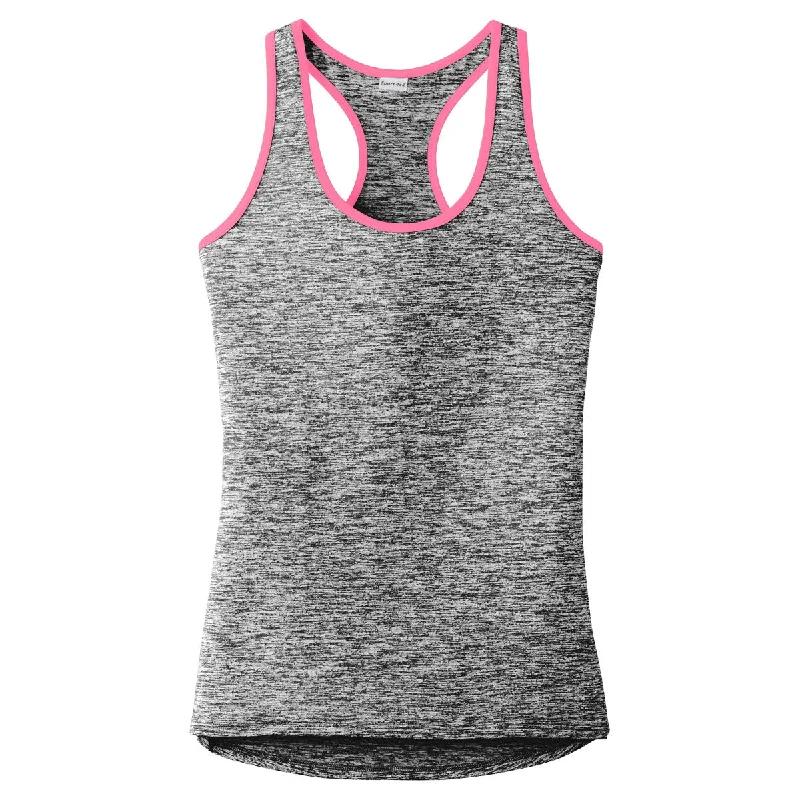 Sport-Tek Women's Neon Pink PosiCharge Electric Heather Racerback Tank