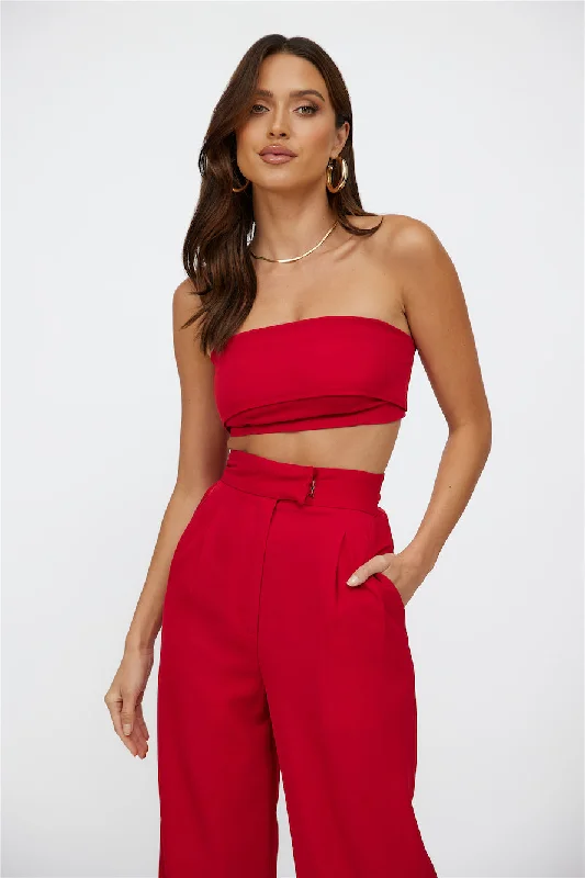 Blind Love Crop Red