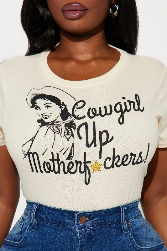 Cowgirl Up Fitted Tee - Ivory