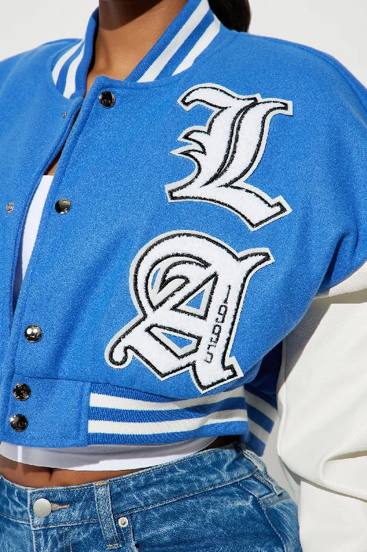 Los Angeles Dreaming Varsity Jacket - Blue