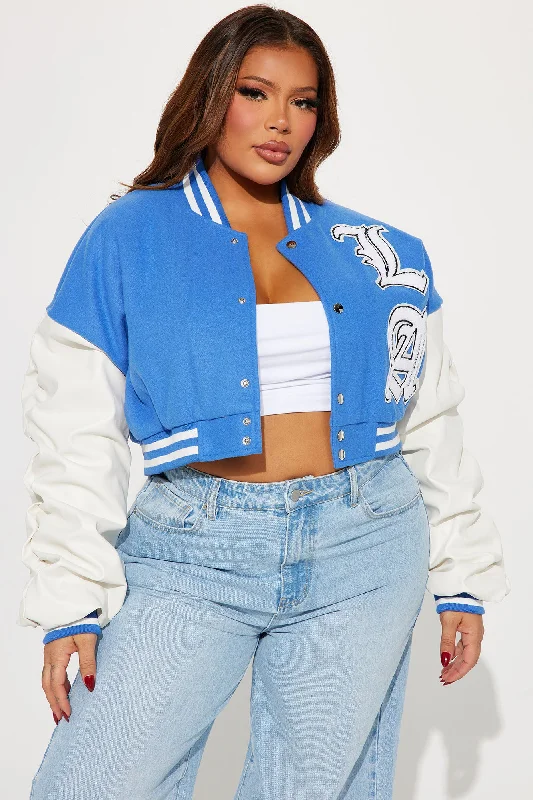 Los Angeles Dreaming Varsity Jacket - Blue