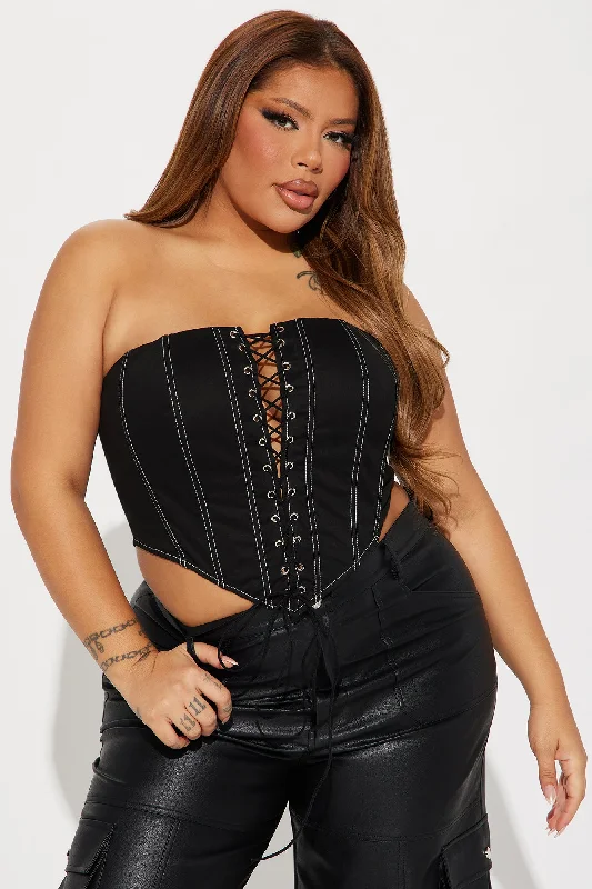 No Way Out Corset Top - Black