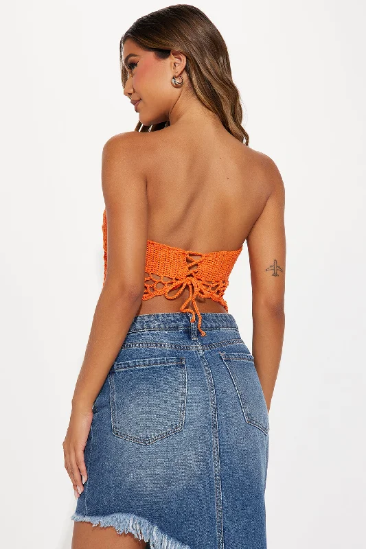 Under The Sea Crochet Top - Orange