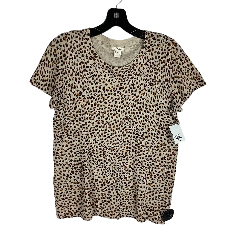 Top Short Sleeve Basic By J. Crew In Animal Print, Size: S