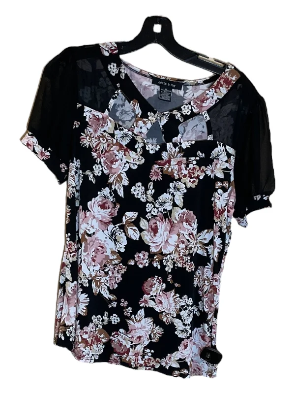 Top Short Sleeve By Clothes Mentor In Black, Size: M