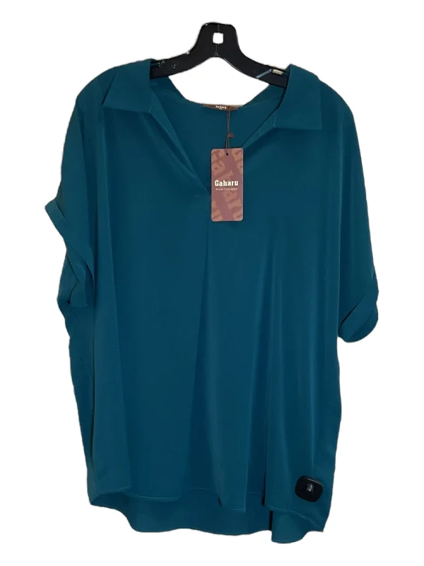 Top Short Sleeve By Clothes Mentor In Green, Size: 1x