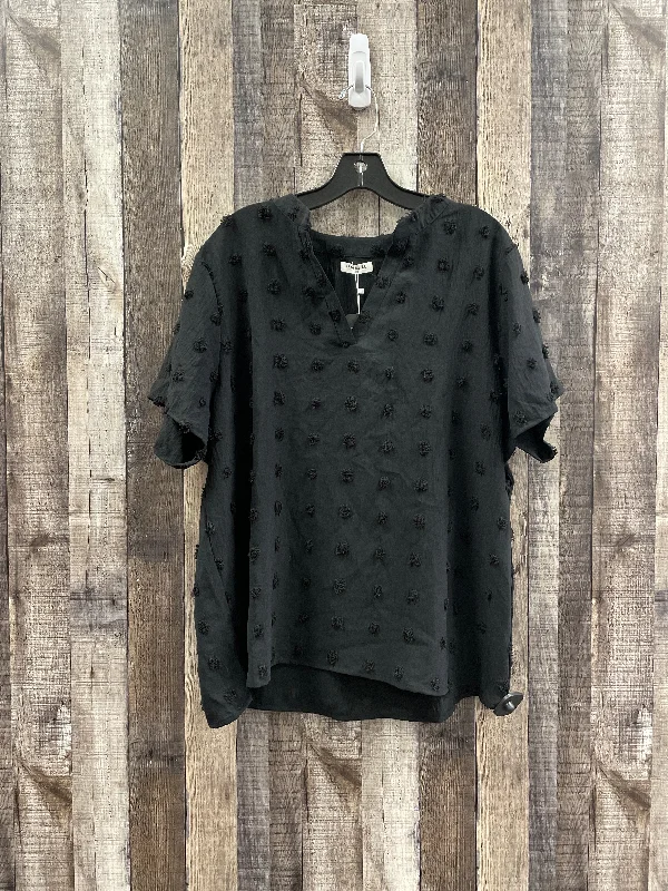 Top Short Sleeve By Cme In Black, Size: Xxl