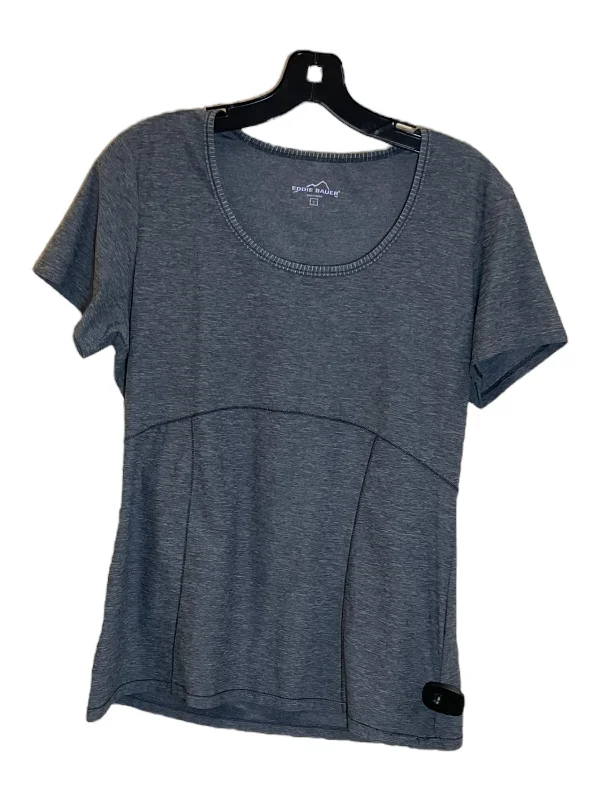 Top Short Sleeve By Eddie Bauer In Grey, Size: L