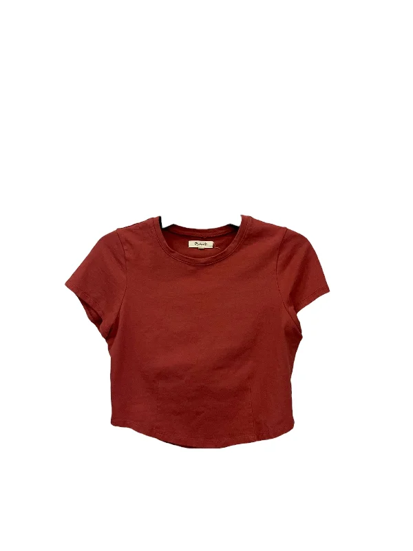 Top Short Sleeve By Madewell In Brown, Size: S