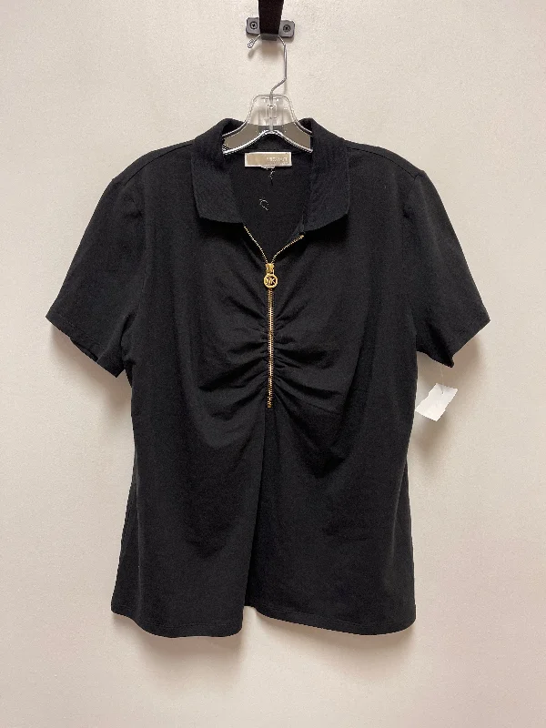 Top Short Sleeve By Michael By Michael Kors In Black, Size: L