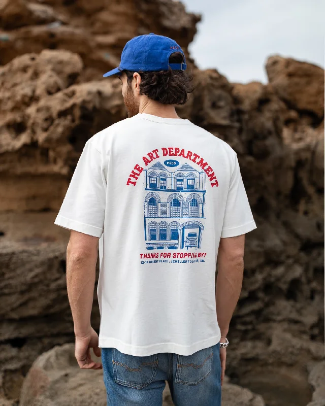 Men's Shirts with Barrel CuffsArt Dept T-Shirt - Off White