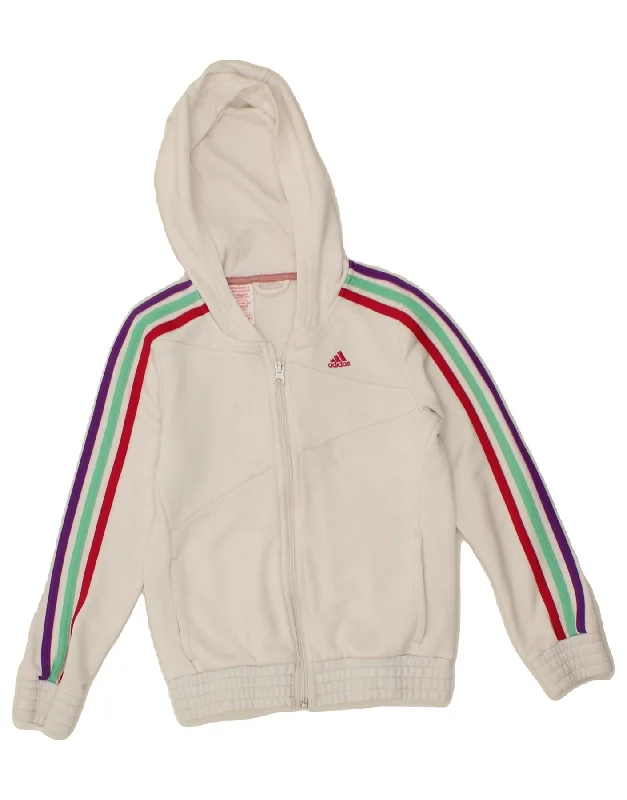 Men's Hoodies for SpringADIDAS Girls Zip Hoodie Sweater 6-7 Years White Polyester