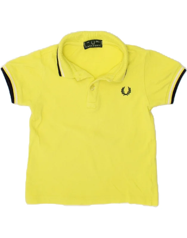 Men's Shirts with Short PlacketsFRED PERRY Baby Boys Polo Shirt 18-24 Months Yellow Cotton Men's Shirts with Short PlacketsFRED PERRY Baby Boys Polo Shirt 18-24 Months Yellow Cotton