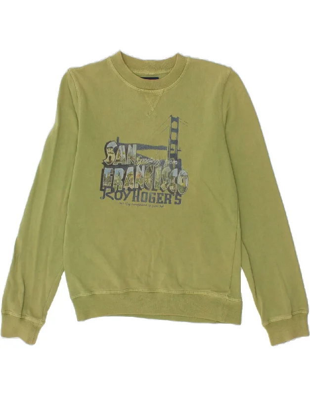 Affordable Men's HoodiesROY ROGERS Boys Graphic Sweatshirt Jumper 10-11 Years Green